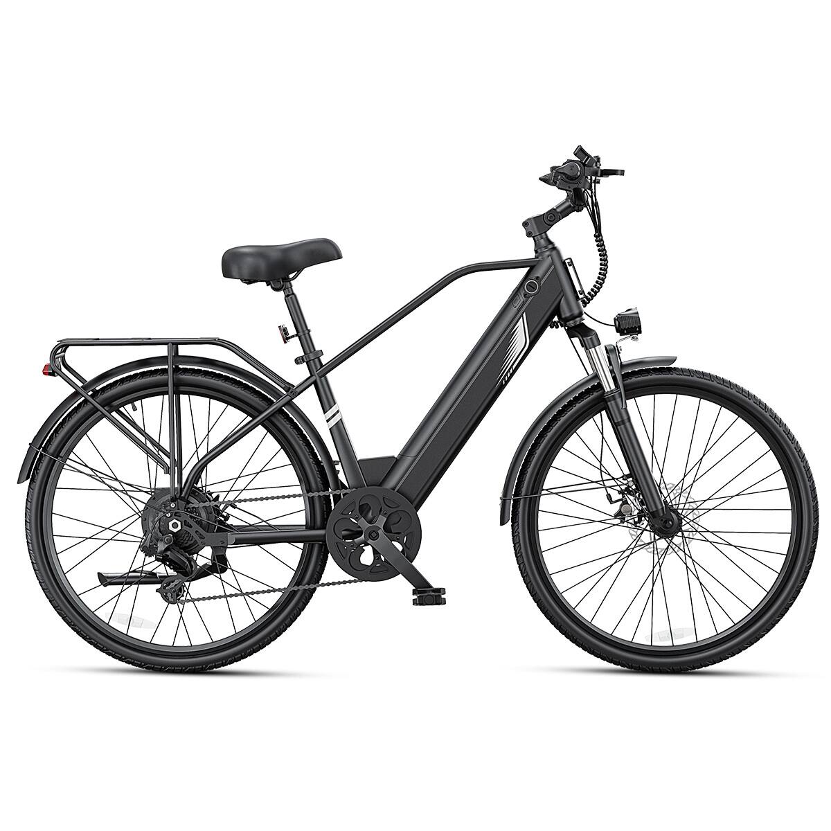 Back. DYU - 26" Electric Bike with 499.2 WH Battery, 19.8MPH - Black.