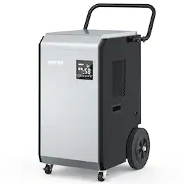 Yaufey - 160-Pint Commercial Dehumidifier with Built in Pump for Basements, Warehouses & Job Sites, Covers up to 7,500 sq. ft.
