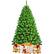 Alt View 20. Costway - 6.5ft Flocked Hinged Artificial Christmas Tree with Metal Stand - Green.