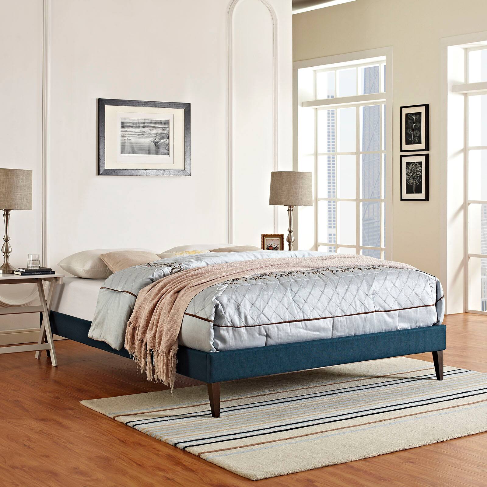 Alt View 2. Modway - Alina Platform Queen Bed Frame - Gray.