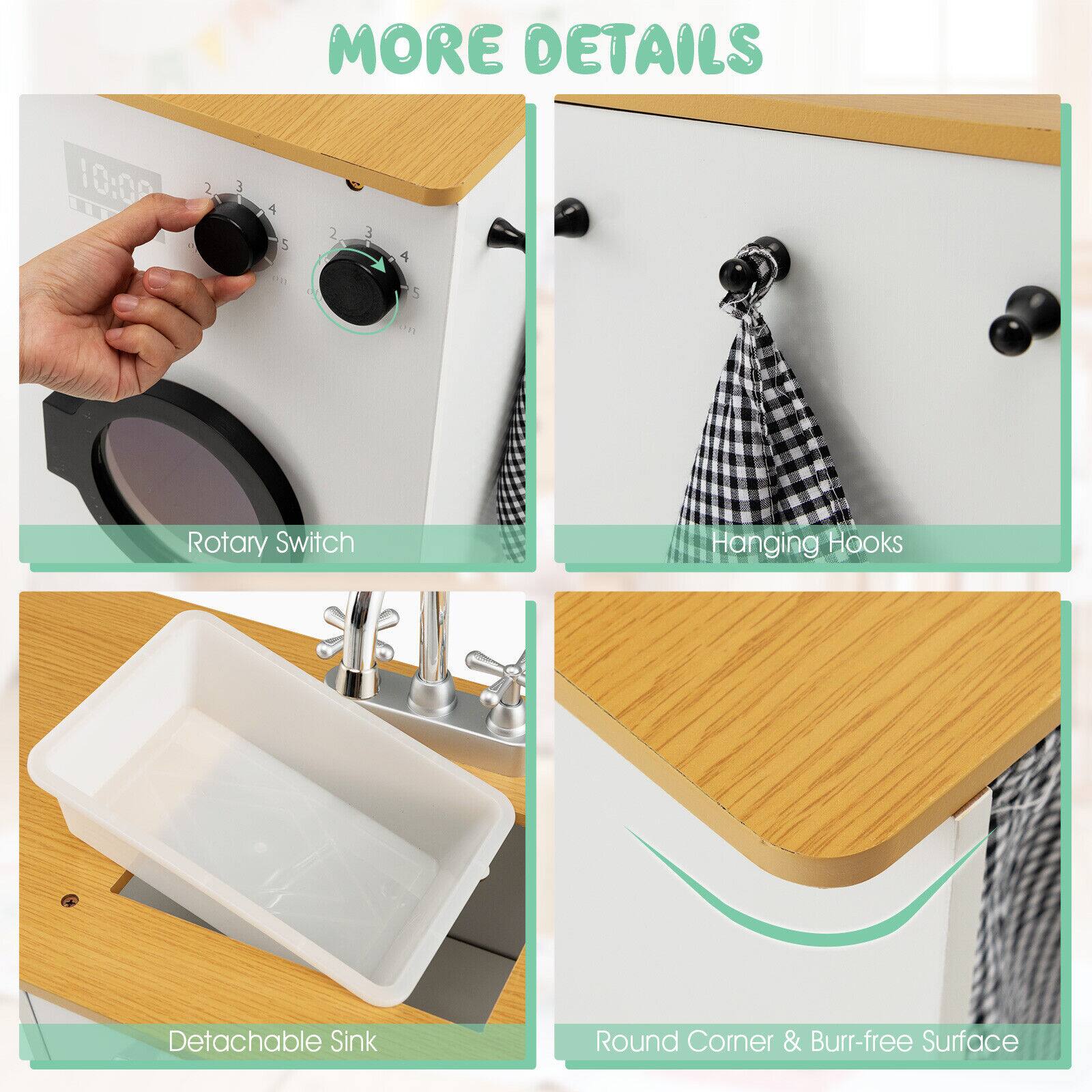 MORE DETAILS
Rotary Switch
Hanging Hooks
Detachable Sink
Round Corner & Burr-free Surface