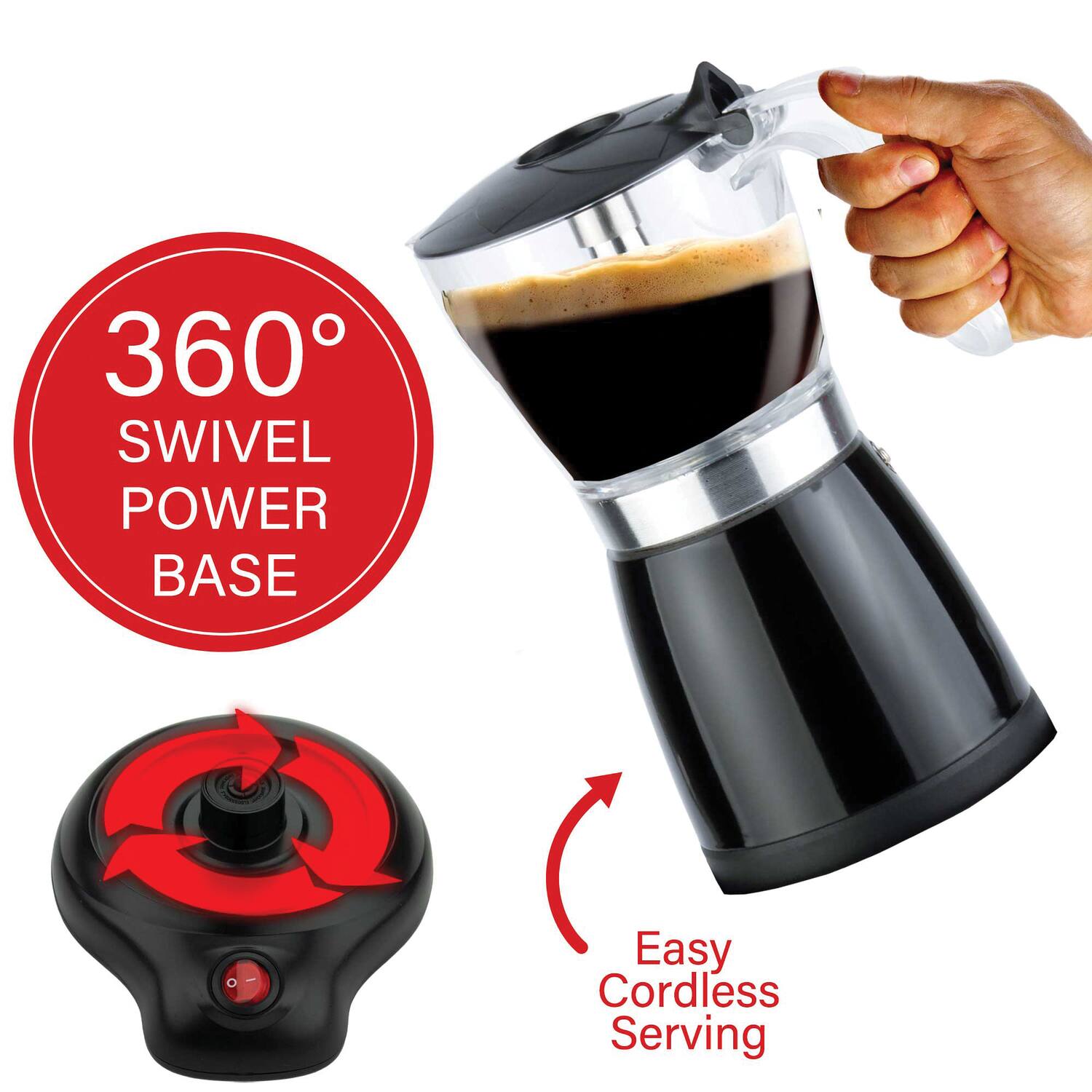 360° SWIVEL POWER BASE

Easy Cordless Serving