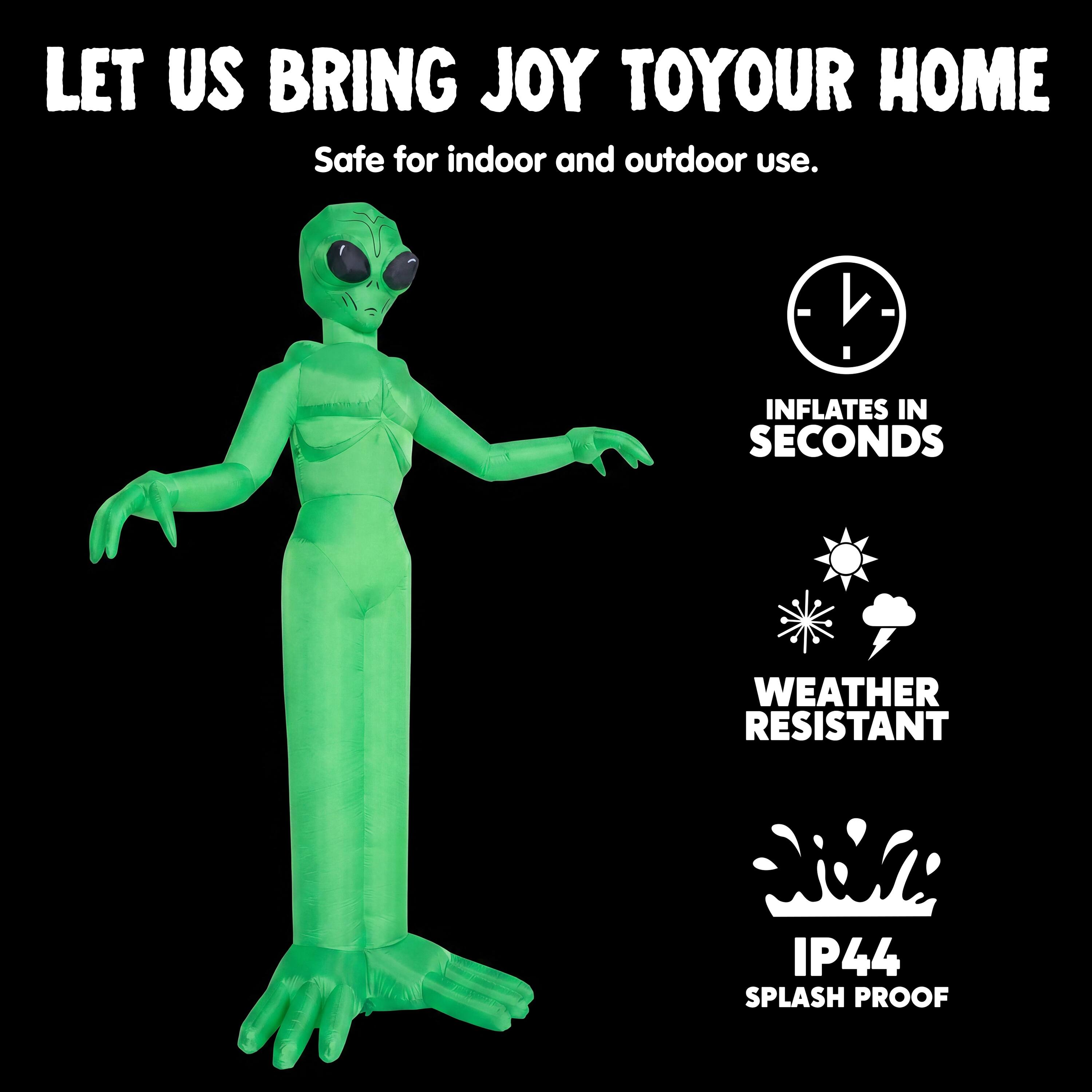 LET US BRING JOY TO YOUR HOME  
Safe for indoor and outdoor use.  
- INFLATES IN SECONDS  
- WEATHER RESISTANT  
- IP44 SPLASH PROOF