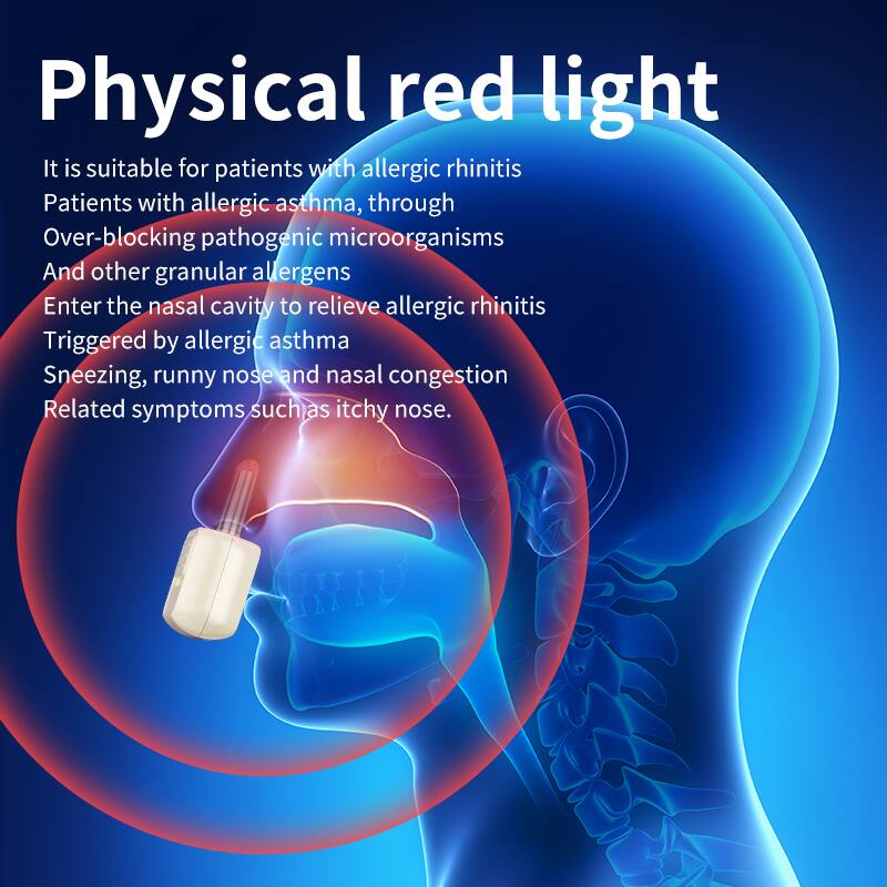 Physical red light

It is suitable for patients with allergic rhinitis and allergic asthma. Through over-blocking pathogenic microorganisms and other granular allergens, it enters the nasal cavity to relieve allergic rhinitis triggered by allergic asthma. This helps alleviate related symptoms such as sneezing, runny nose, nasal congestion, and itchy nose.