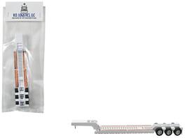 HO Logistics Replicas - Low Boy Flatbed Trailer White 1/87 (HO) Scale Plastic Model Car by HO Logistics