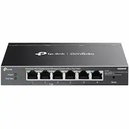 TP-Link - Omada Omada 6-Port Gigabit Easy Managed Switch with 4-Port PoE+ - 6 Ports - Manageable - Gigabit Ethernet - Black