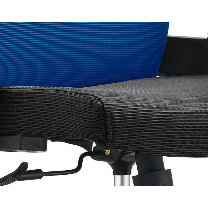 Alt View 7. LeisureMod - Brio Office Chair Ergonomic Lumbar Support Computer Chair Adjustable Desk Chair with 360 Degree Swivel and Tilt - Blue.