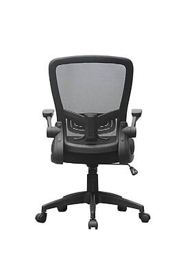 Alt View 5. Boss Office Products - Boss Flip Arm Ergonomic Mesh/Fabric Swivel Task Chair, Black (B6366BK-BK) - Black.