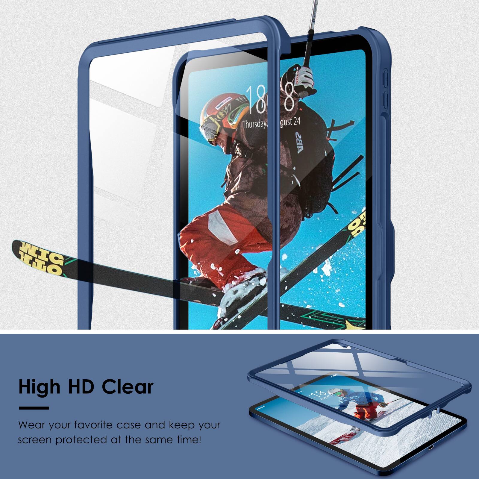 18°C Thursday, gust 24 ABS WIC 8 High HD Clear

Wear your favorite case and keep your screen protected at the same time!