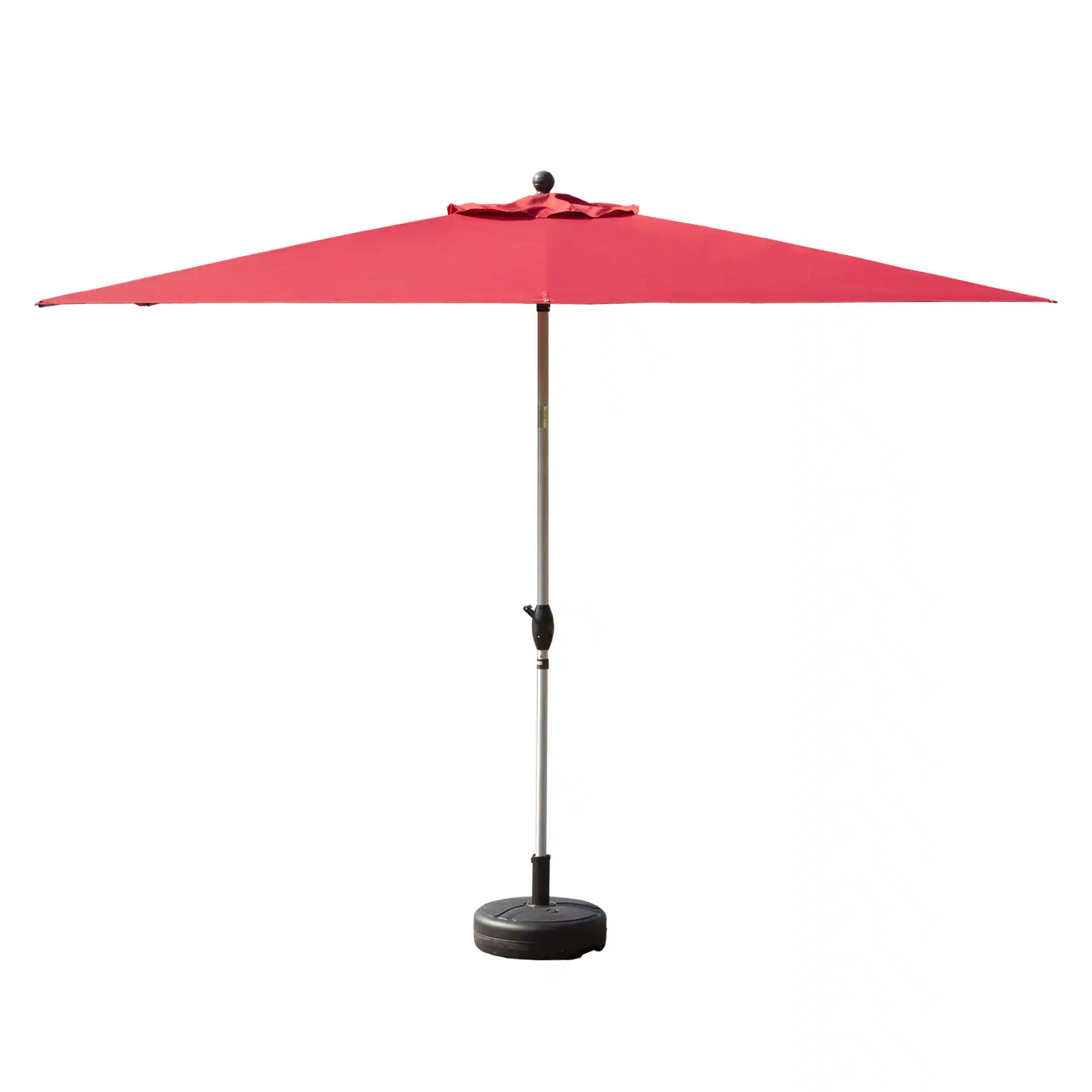 Ecooso - Rectangle Patio Umbrella with Crank Lift and Tilt Function, (Base not included) - Brick red