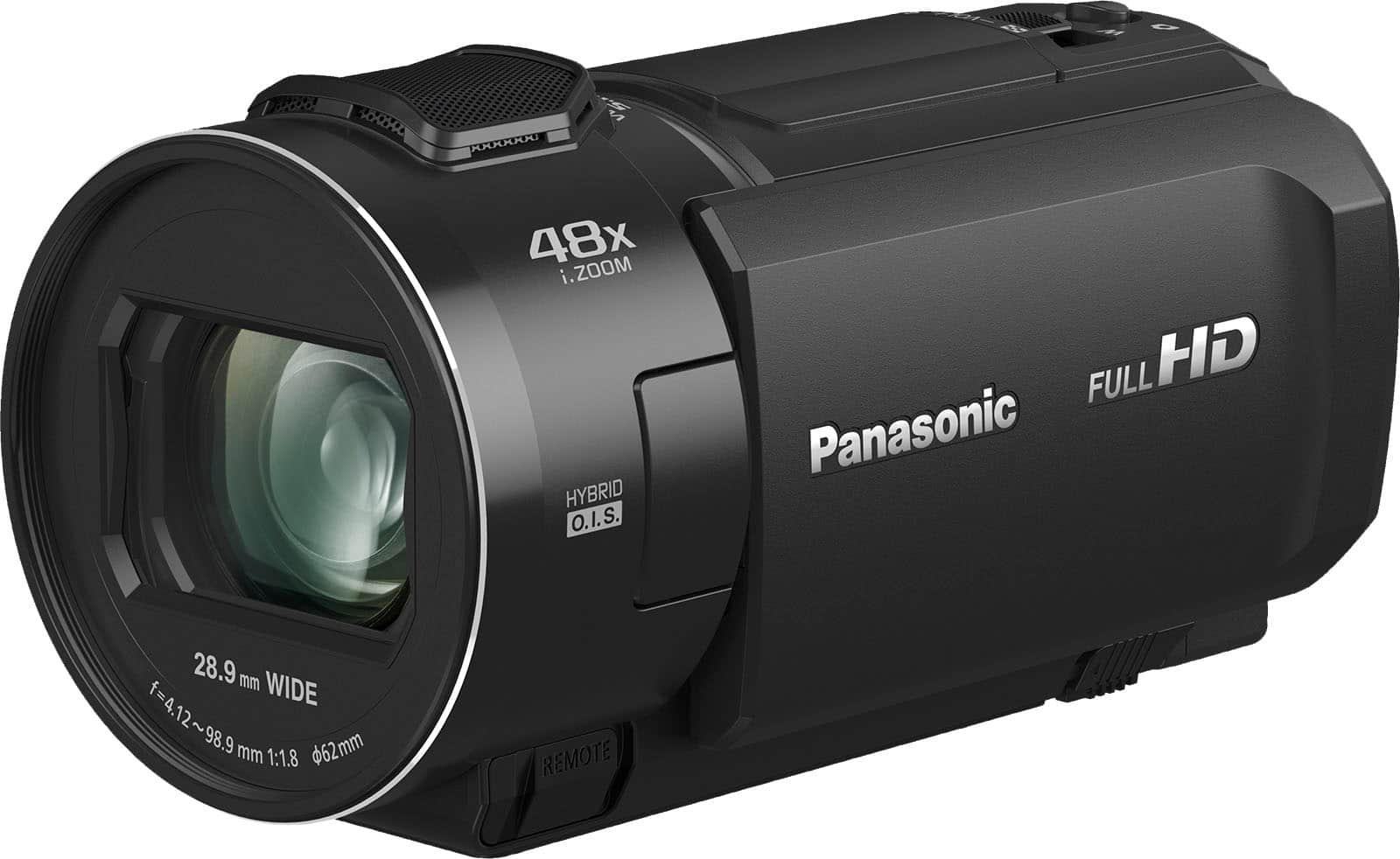 Panasonic - HD 24x Optical Zoom Digital Camcorder - Black - Angle_Zoom