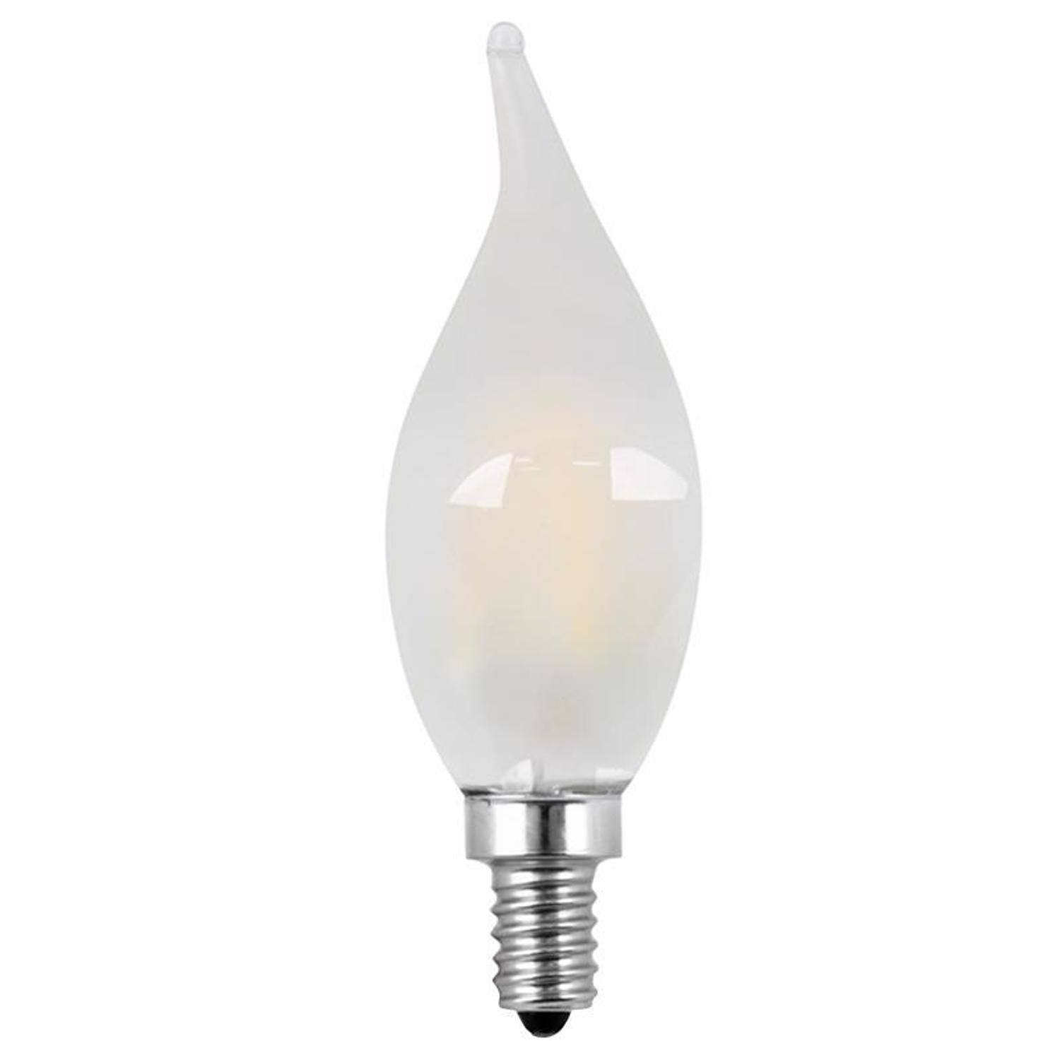 Angle. FEIT ELECTRIC - Feit Enhance CA10 (Flame Tip) E12 (Candelabra) Filament LED Bulb Daylight 40 Watt Equivalence 2 pk.