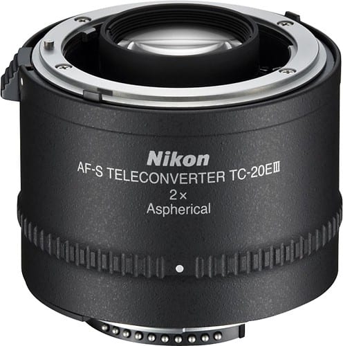Nikon - AF-S Teleconverter TC-20E III 2x Extender Lens - Black - Larger Front