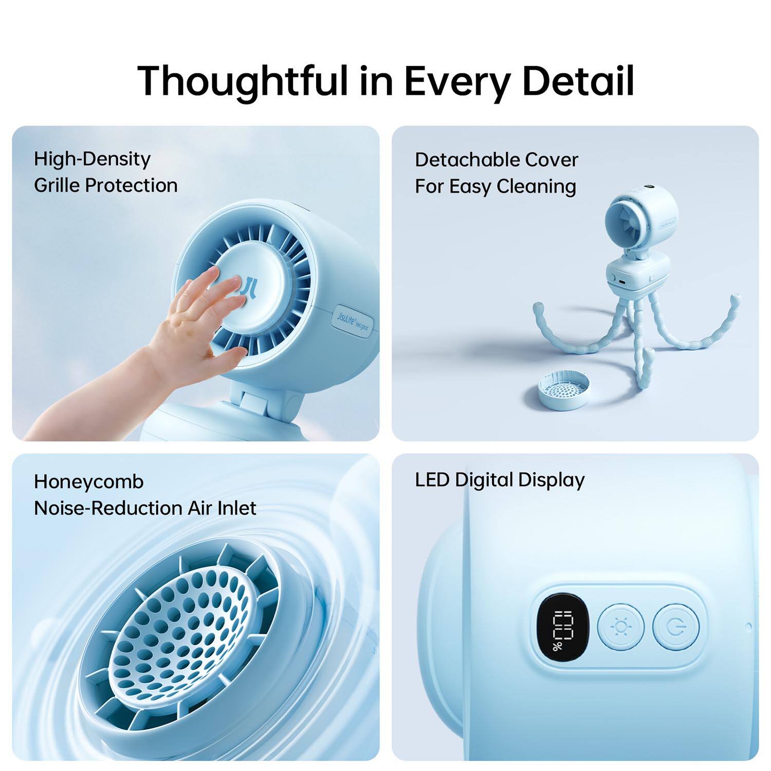 Thoughtful in Every Detail

- High-Density Grille Protection
- Detachable Cover For Easy Cleaning
- Honeycomb Noise-Reduction Air Inlet
- LED Digital Display