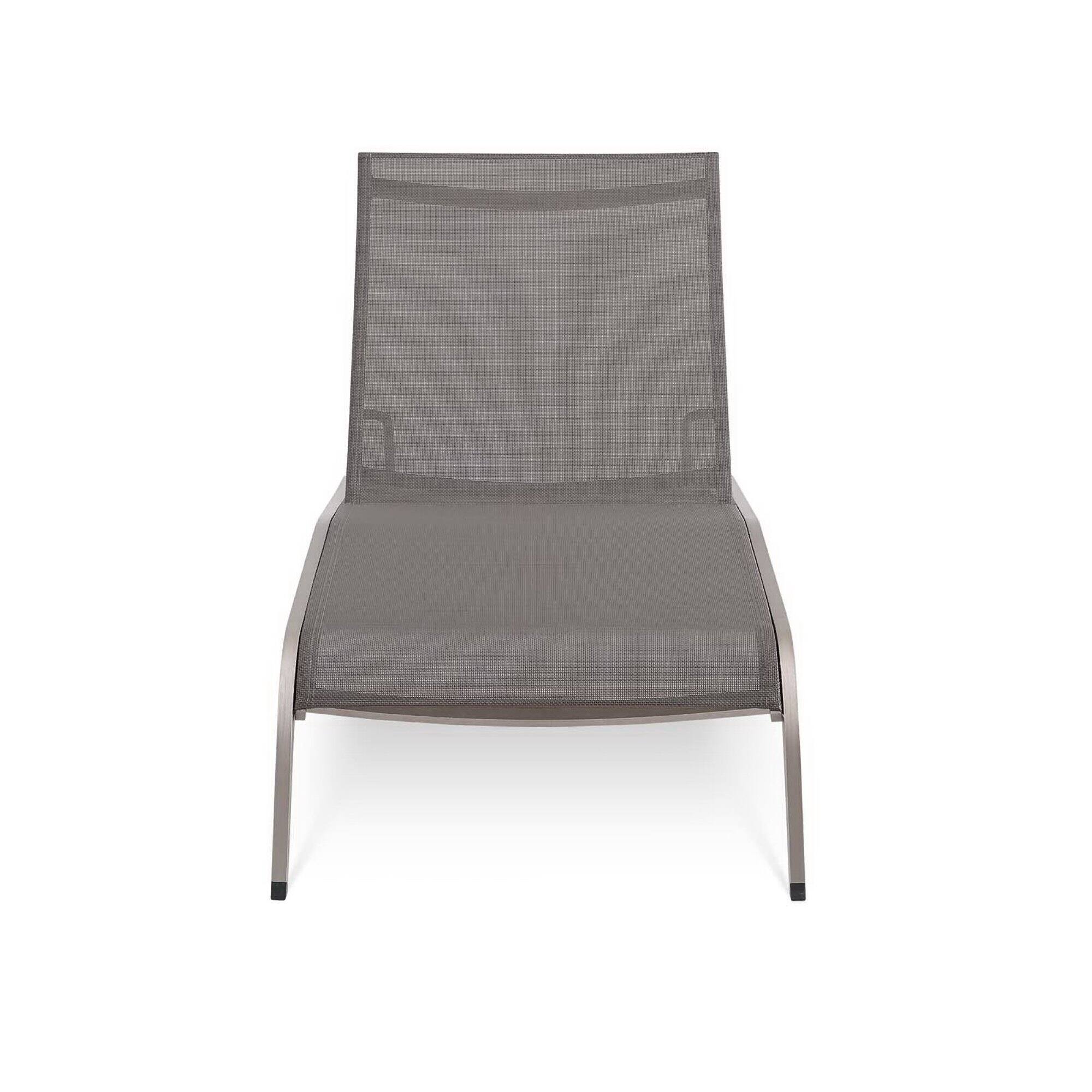Alt View 2. Modway - Savannah Mesh Chaise Outdoor Patio Aluminum Lounge Chair by Modway - Gray.