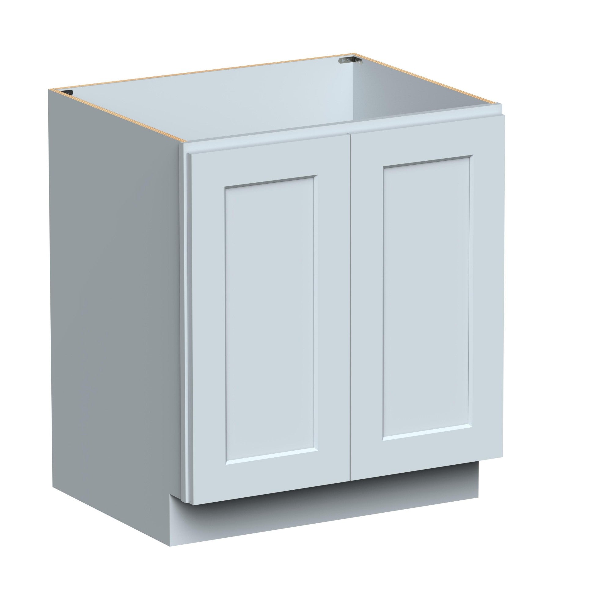 Alt View 1. Boyel Living - 30in.W x24in.D x34.5in.H DOVE GREY FULL HEIGHT DOOR BASE CABINET Fully assembled Cabinet With Two HDF Doors - Gray.