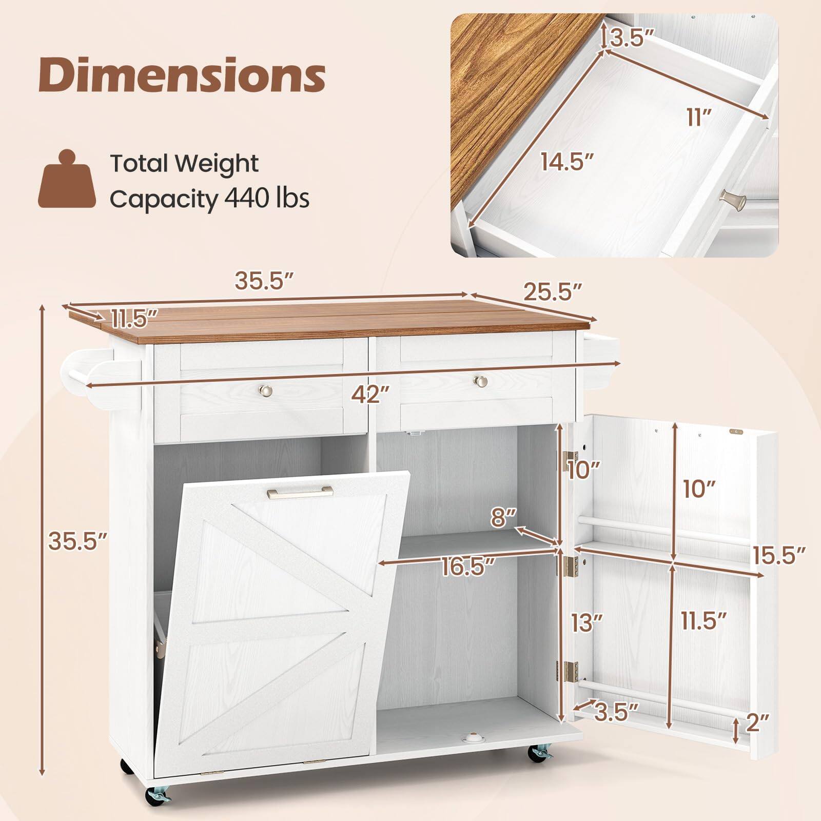 Dimensions: 3.5", 11", 14.5", 11.5", 35.5", 25.5", 42", 35.5", 8", 16.5", 10", 10", 15.5", 13", 11.5", 3.5", 2"

Total Weight Capacity: 440 lbs