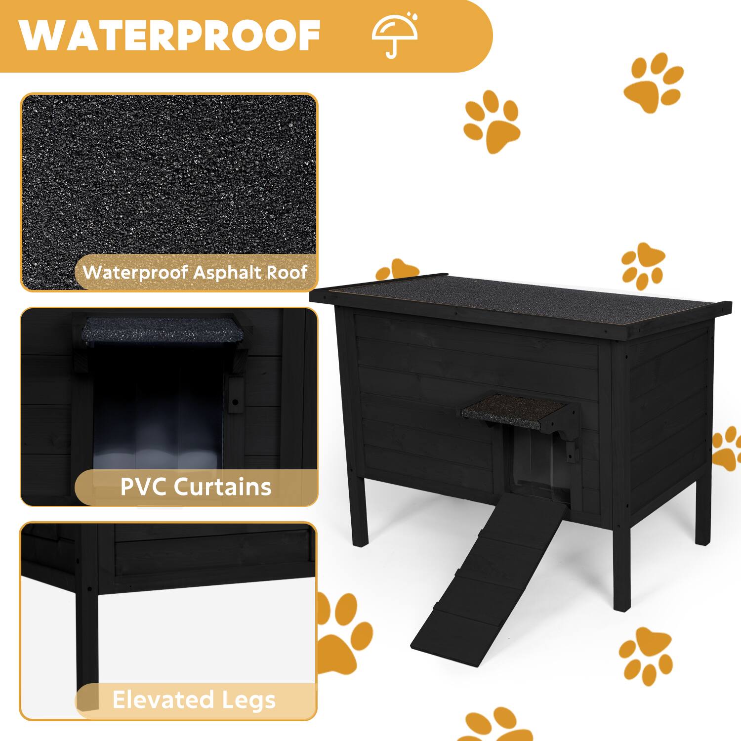 WATERPROOF

Waterproof Asphalt Roof

PVC Curtains

Elevated Legs