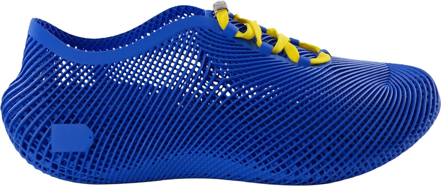 Left. Nexbie - Nexbie - Aeroraise 3D Printed Sneakers - Best Buy 60th Anniversary - Blue.