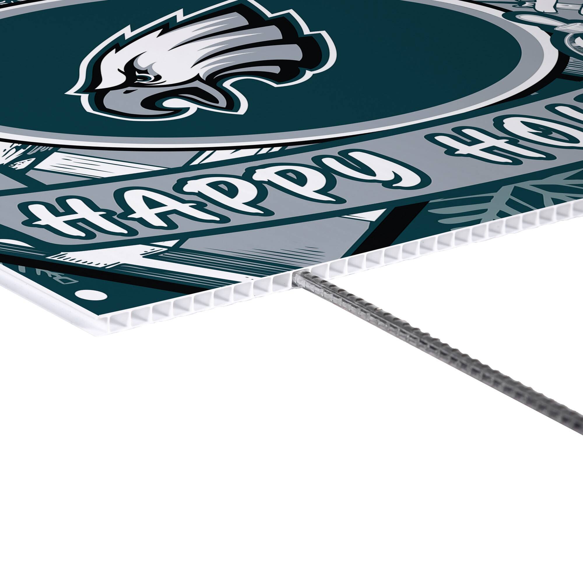 Alt View 2. Evergreen Enterprises - Philadelphia Eagles 24" x 18" Happy Holidays Christmas Outdoor Staked Yard Sign - Multicolor.
