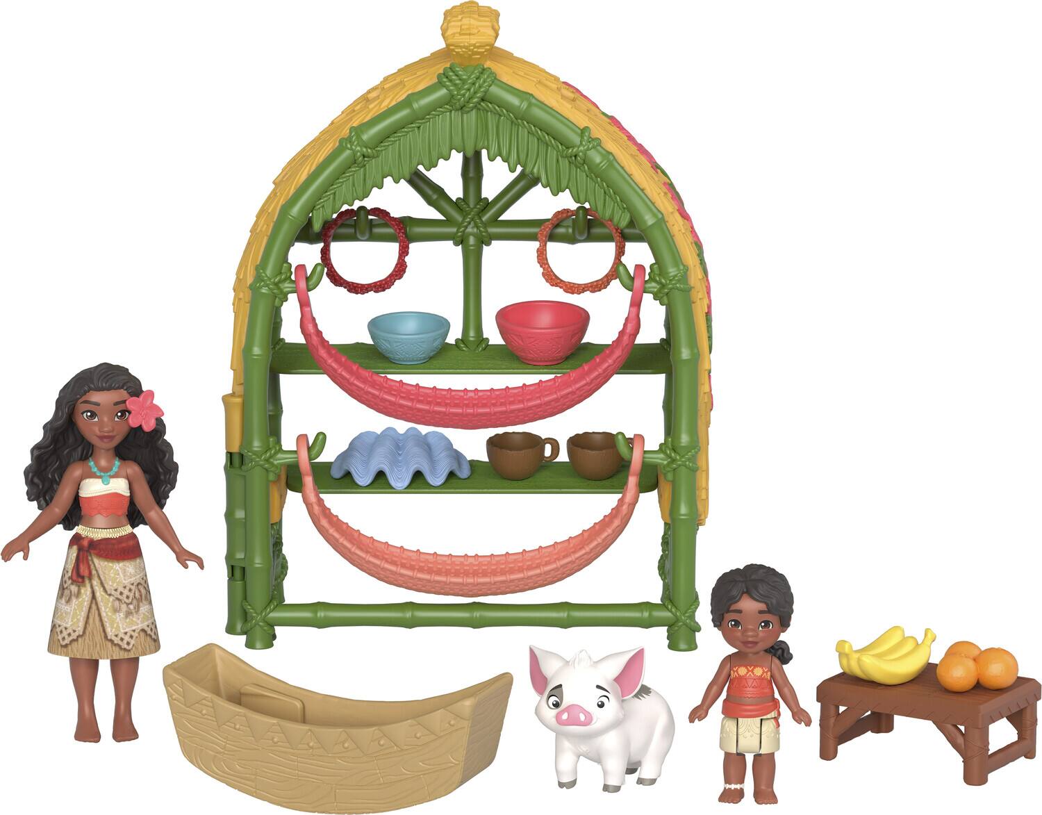 Disney Moana 2モアナ＆シメア 世界限定2700個 Mattel Disney Moana 2 Moana & Simea Village Home Playset