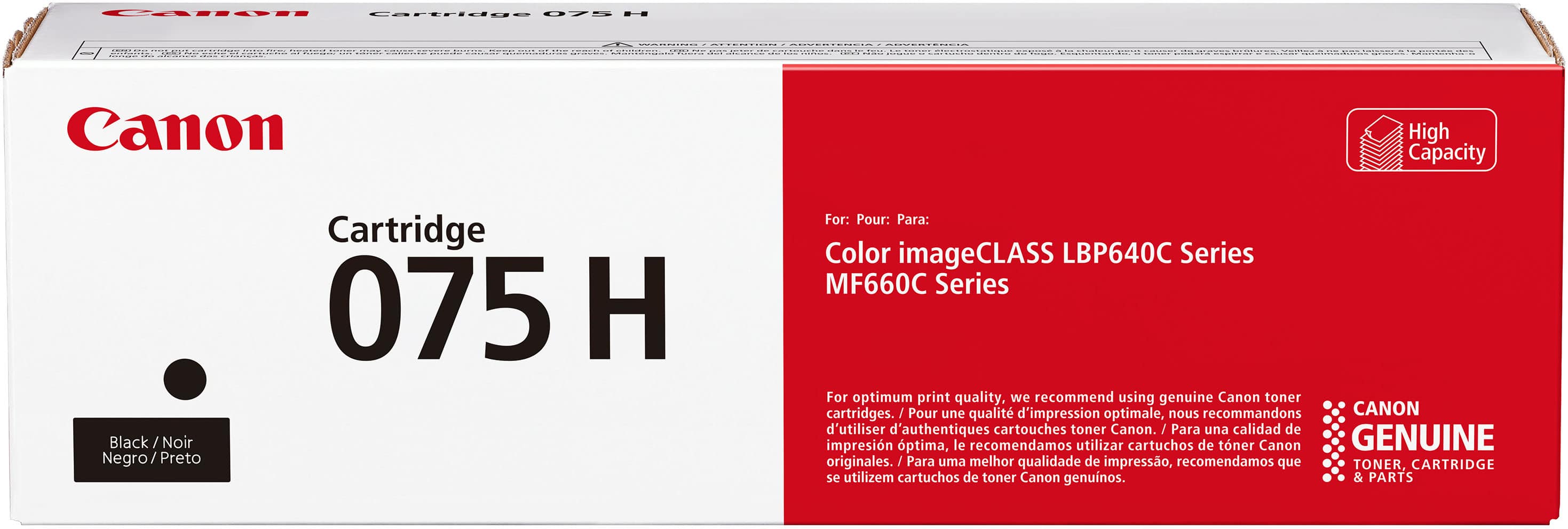 Canon - Toner 075 High Yield Toner Cartridge - Black - Front_Zoom