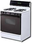 Front Detail. GE - Freestanding Standard-Clean Gas Range - White.