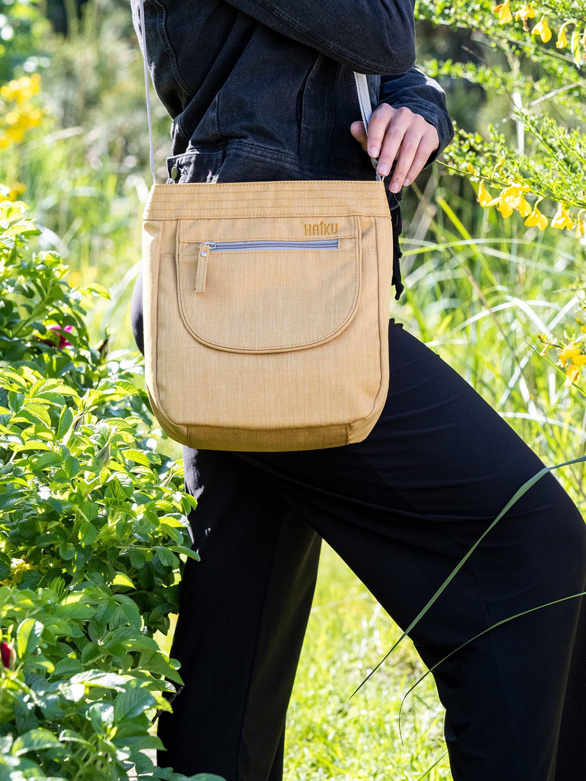 Back. Haiku - Haiku Jaunt RFID Blocking Crossbody Travel Bag - Honeycomb.