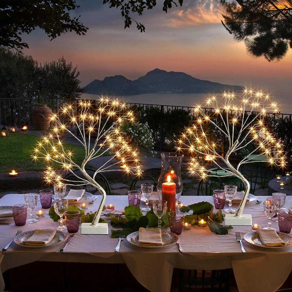 Alt View 1. ACJPR - 2 Pcs Fairy Light Spirit Tree, 108 LED, Warm White, 9 Modes, Timer - Warm White Style: 2PK Christmas Trees.