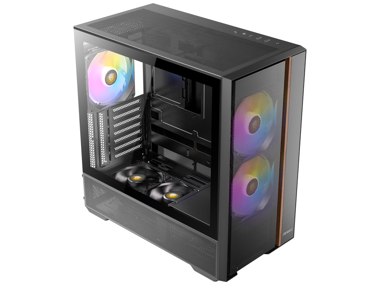 Antec FLUX Rear, 5 PWM Fans, F LUX Platform, Wood Accents