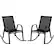 Front. Costway - 2 PCS Patio Rocking Chair Heavy-Duty Metal Rocker Outdoor Anti-Slip - Black.