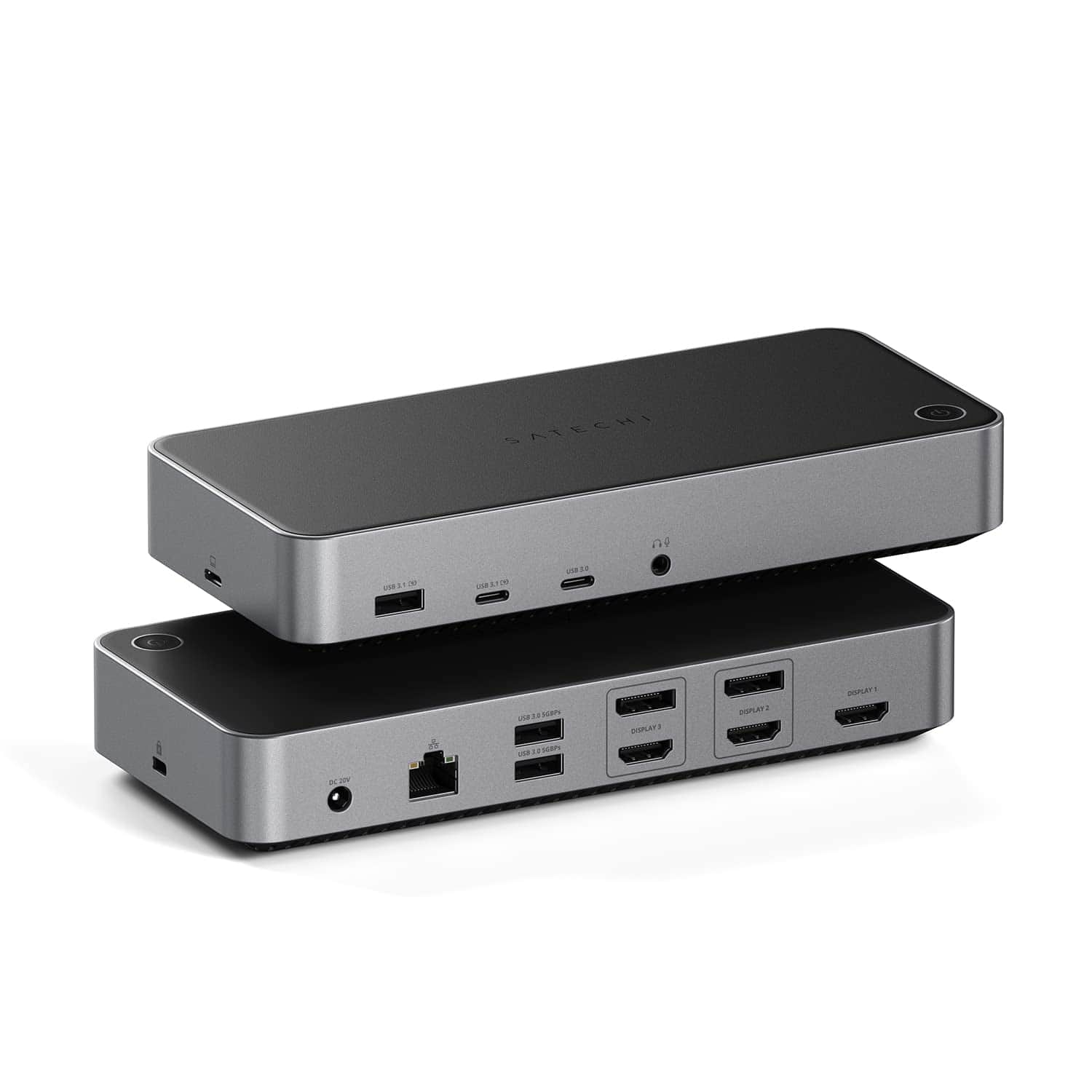 Satechi - 13-in-1 Triple 4K USB-C Docking Station - 100W Charging, 2 DP, 3 HDMI, 2 USB-C, 3 USB-A, Ethernet