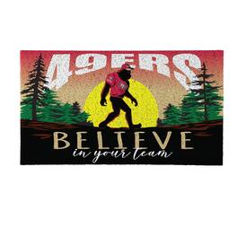Evergreen Enterprises - San Francisco 49ers 28" x 16" Bigfoot Believe in Your Team Turf Door Mat - Multicolor