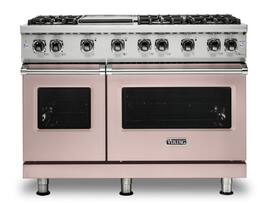 Viking - 6.1 Cu. Ft. 48"W. Professional 5 Series Freestanding Double Oven Gas Convection Range - Blush