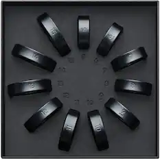 Front. Samsung - Galaxy Ring Sizing Kit - Black.