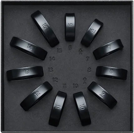 Front. Samsung - Galaxy Ring Sizing Kit - Black.