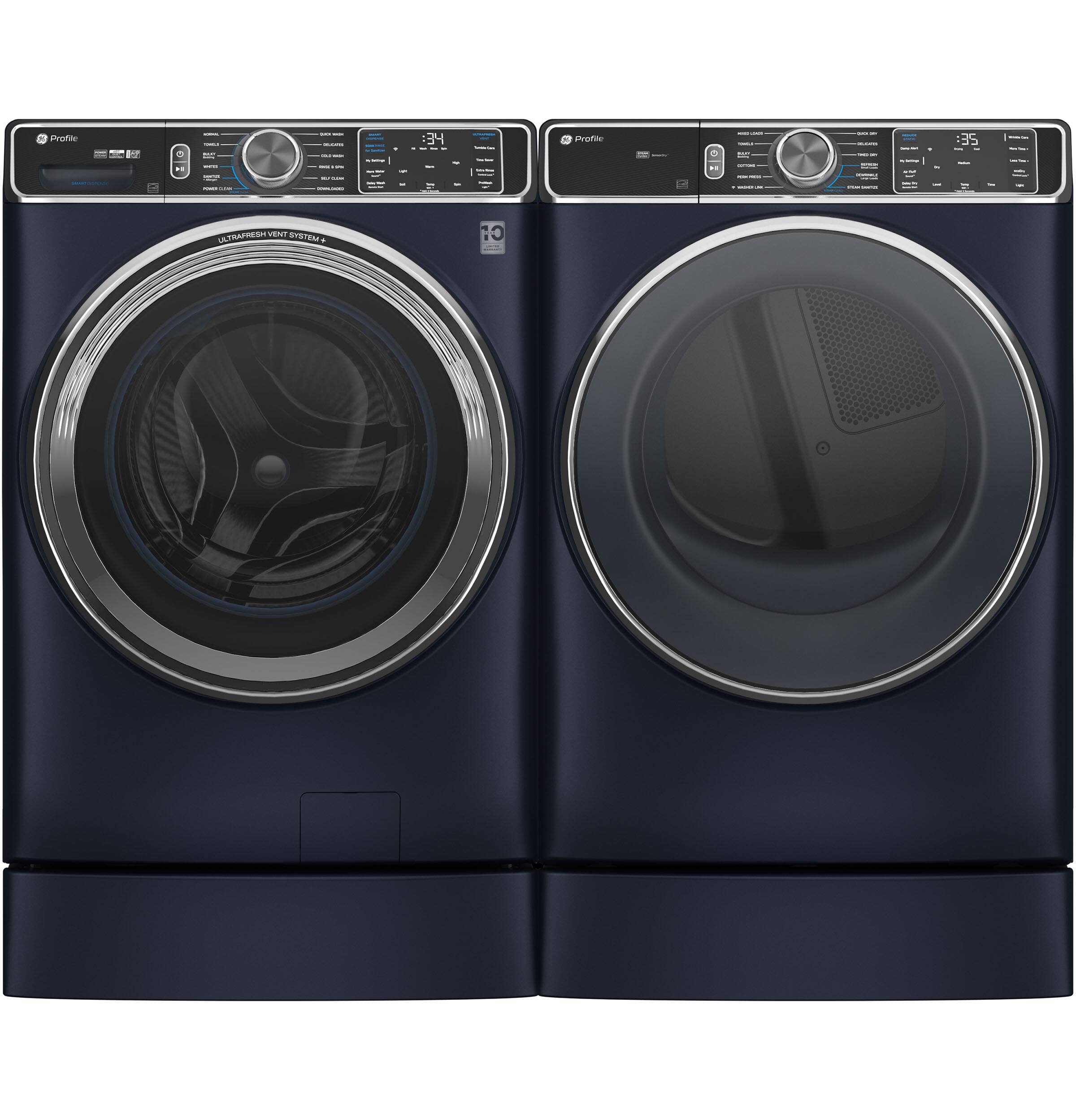 Sure, here is the corrected text:

- Profile
- UltraFresh Vent System+
- 3:44
- 3:35
- Normal
- Heavy Duty
- Sanitize
- Bulky
- Bedding
- Towels
- Delicates
- Speed Wash
- Sportswear
- Bulky
- Towels
- Delicates
- Speed Wash
- Sportswear