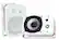 Front. PyleHome - 5.25" 400W Indoor/Outdoor Speakers (Pair) - White.