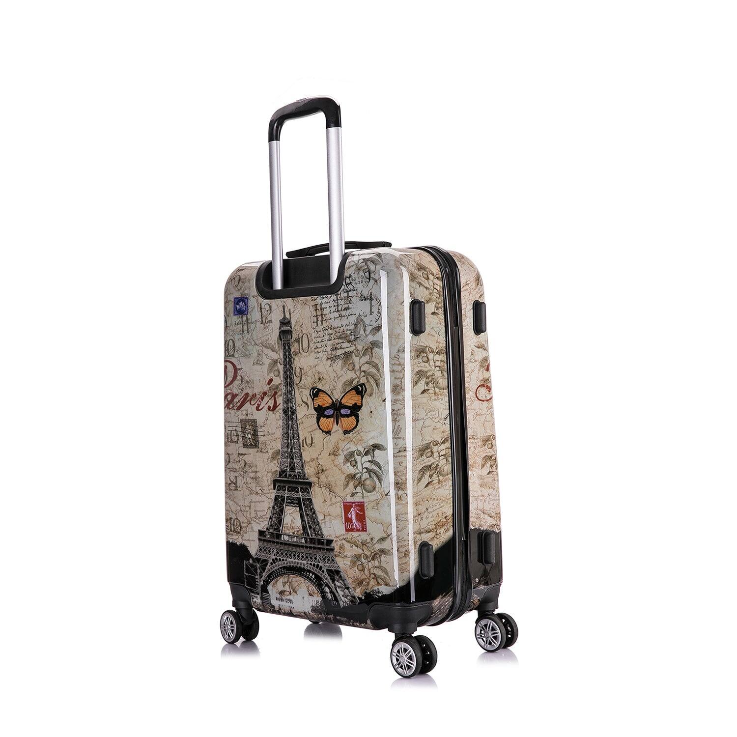 Alt View 1. InUSA - Paris Prints Lightweight Hardside Spinner Luggage 24" - PARIS.
