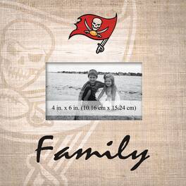 Fan Creations - Tampa Bay Buccaneers 10'' x 10'' Burlap Pattern Frame - Multicolor