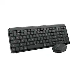 Logitech - MK250 Bluetooth Wireless Keyboard and Mouse Combo - Compact, Spill-Resistant, 12-Month Battery - Graphite