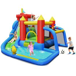 Ecooso - Inflatable Bouncer Water Park w/ Slide & Splash Pool, No Blower
