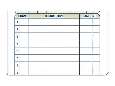 QUAN. DESCRIPTION AMOUNT  
1  
2  
3  
4  
5  
6  
7  
8