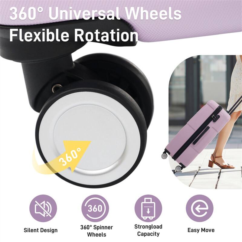 360° Universal Wheels  
Flexible Rotation  

- Silent Design  
- 360° Spinner Wheels  
- Strong Load Capacity  
- Easy Move