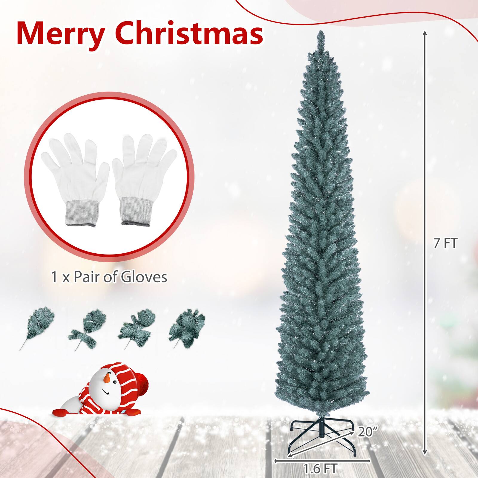 Merry Christmas

1 x Pair of Gloves

7 FT

20"

1.6 FT