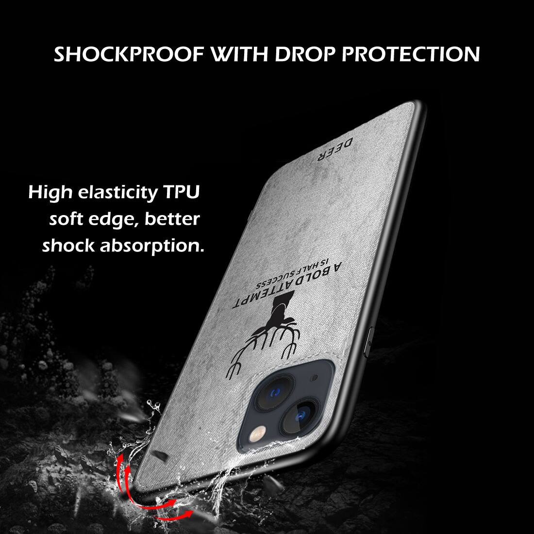 SHOCKPROOF WITH DROP PROTECTION

High elasticity TPU soft edge, better shock absorption.

A BOLD ATTEMPT IS HALF SUCCESS
