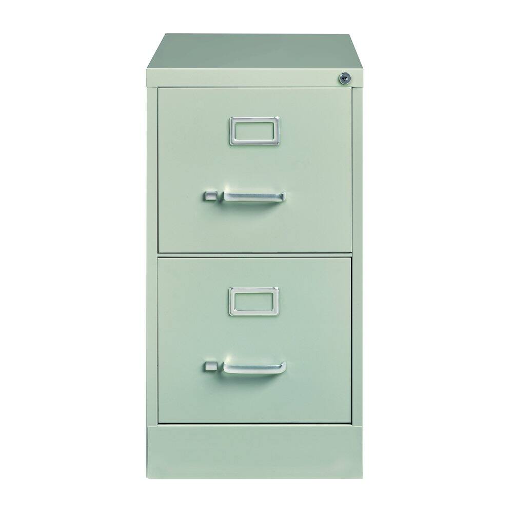 Angle. Hirsh - Hirsh 26.5" Deep 2 Drawer Vertical File Cabinet, Commercial Grade, Light Gray - Gray.