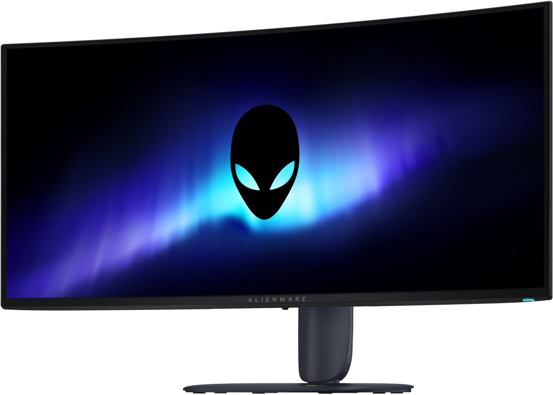 Alt View 10. Alienware - 34" QD-OLED UWQHD 280Hz .03ms FreeSync Premium Pro and G-SYNC Compatible Curved Gaming Monitor w/HDR (HDMI, DisplayPort) - Black.