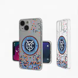 Keyscaper - MLS - New York City FC iPhone Confetti Design Clear Case - 15 - Multicolor