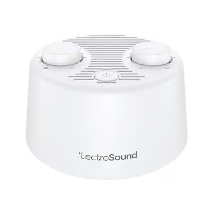 Front. Adaptive Sound Technologies - LectroSound White Noise Machine - Non-Looping, Warm White Noise for Soothing Sleep - For All Ages.